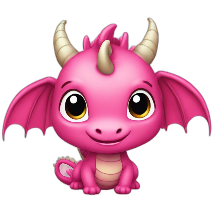 dragon cute pink heartshape emoji