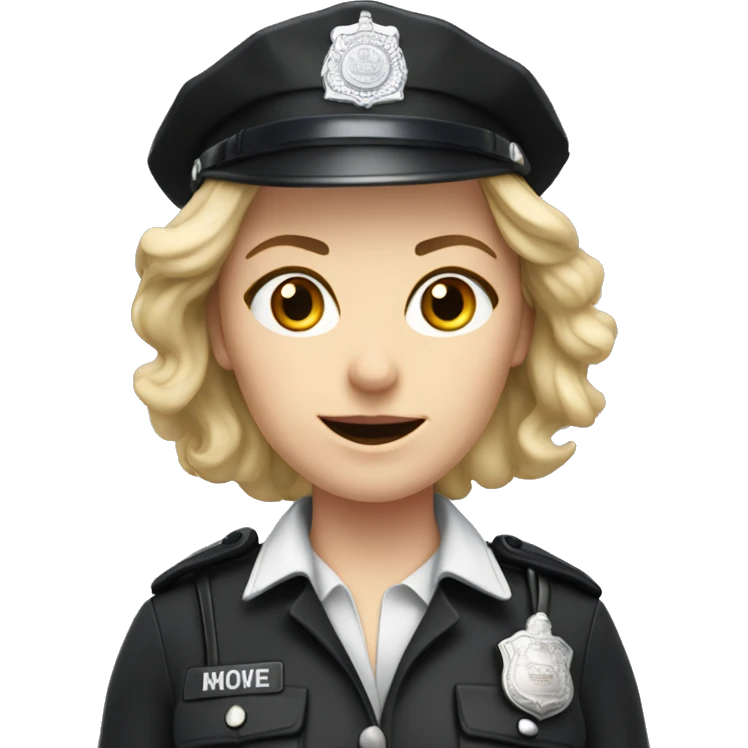 Caucasian female British cop emoji