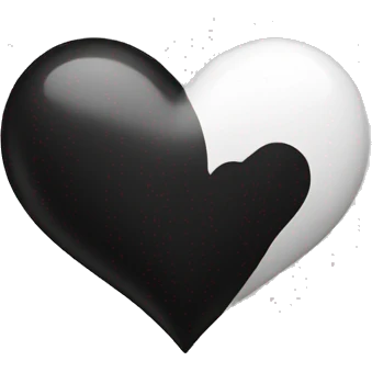 black and white heart emoji