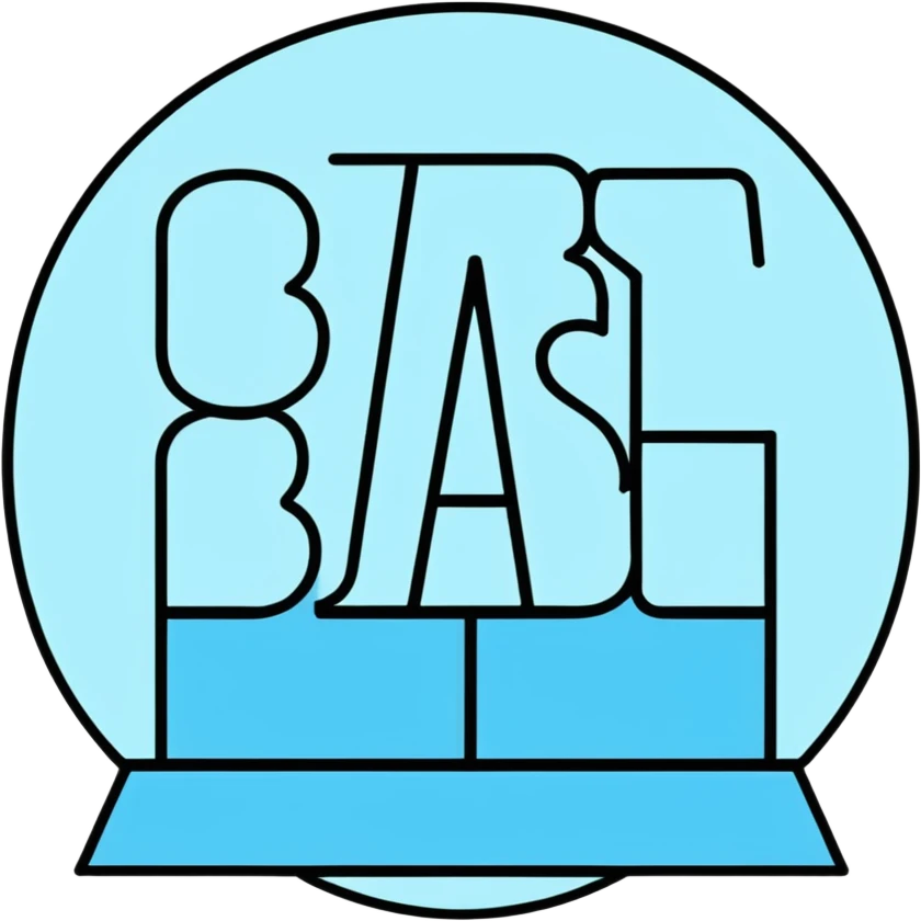 The word “BASE” in blue emoji