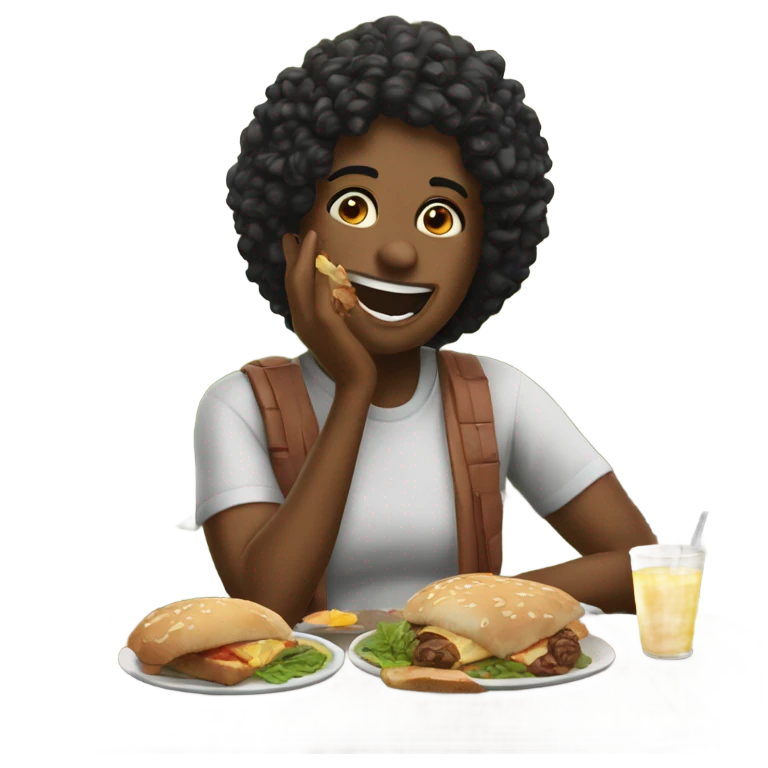 casual outdoor meal moment funny emoji
