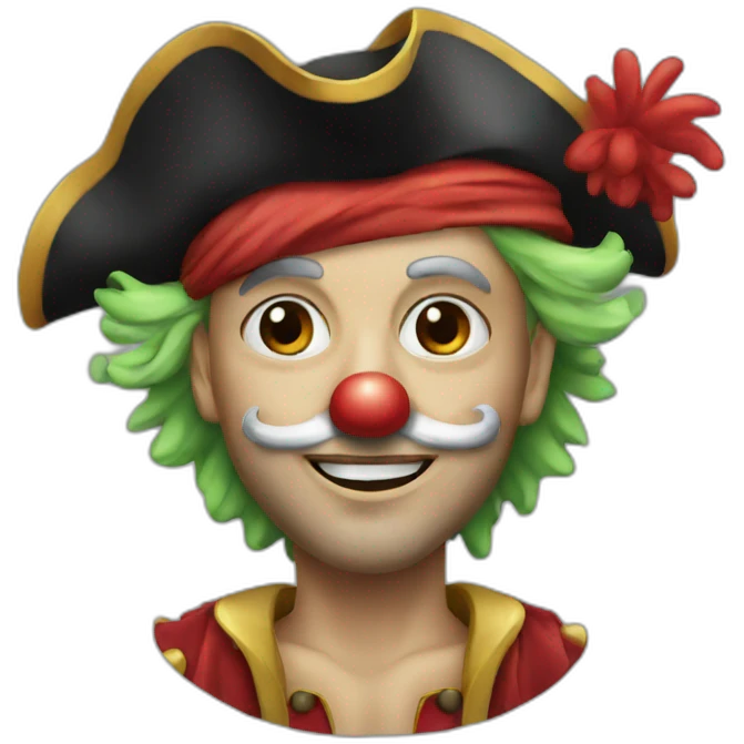 Clown pirate emoji