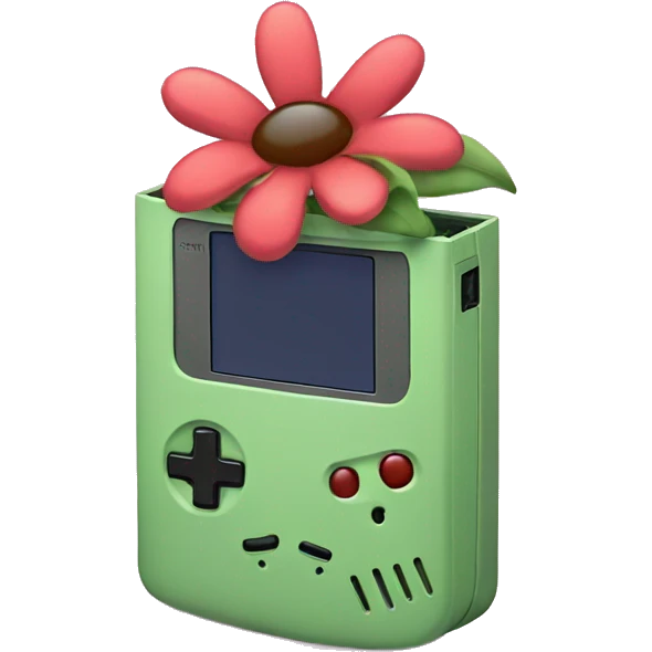 Flower with gameboy  emoji