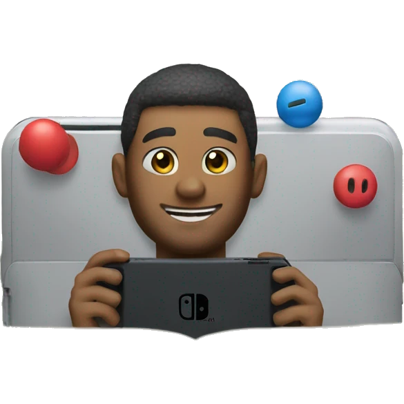 playing a Nintendo Switch emoji