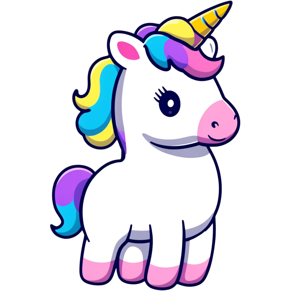 very interested unicorn emoji