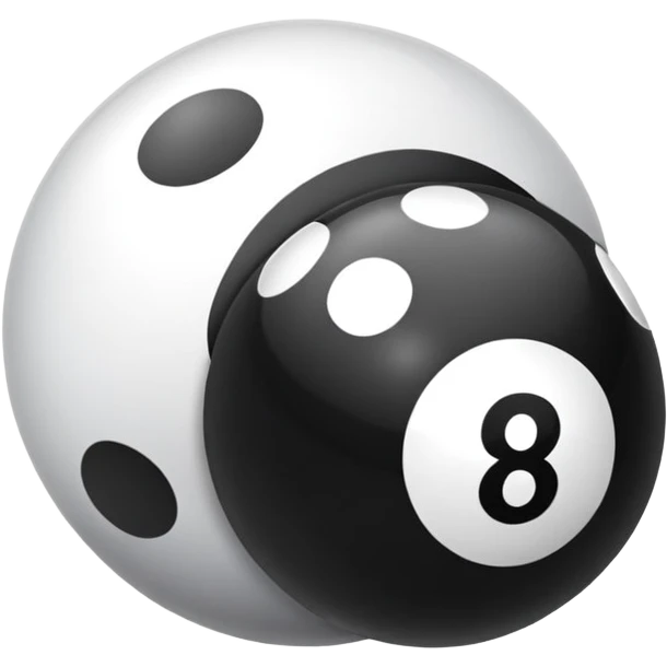 Bola ocho negra y blanca emoji