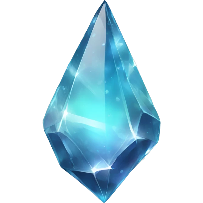 Shiny sparkly glass crystal shard transparent background emoji