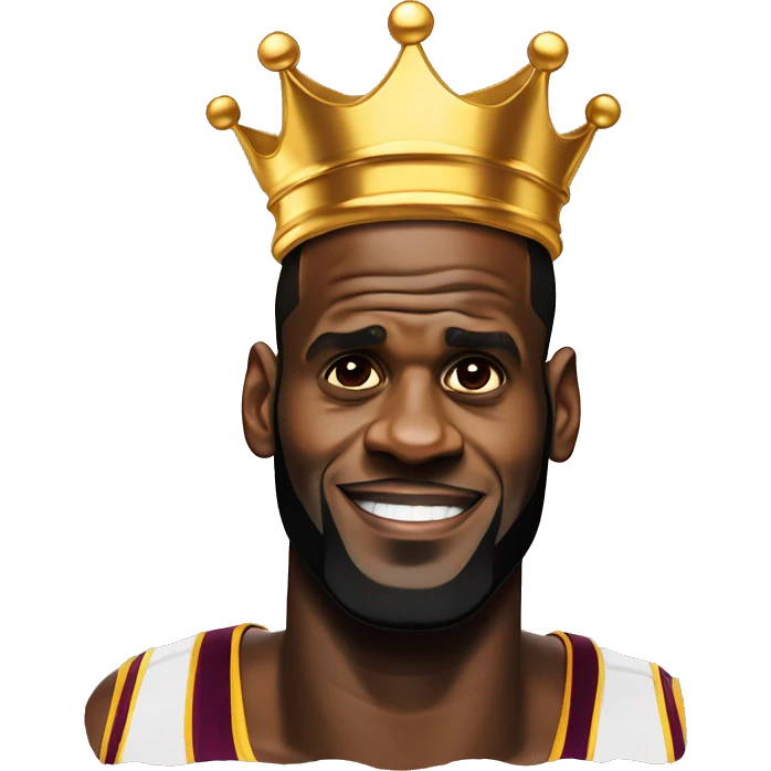 Lebron James with a crown and honey poured over him  emoji