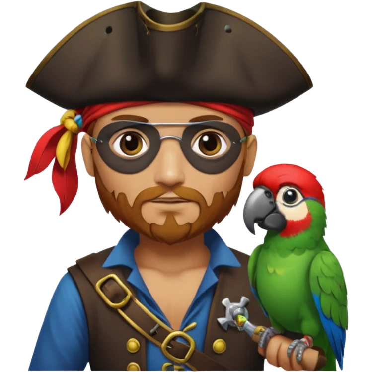 pirate and parrot emoji