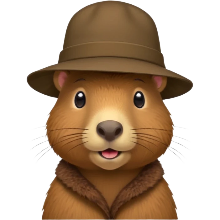 Capibara with a hat emoji