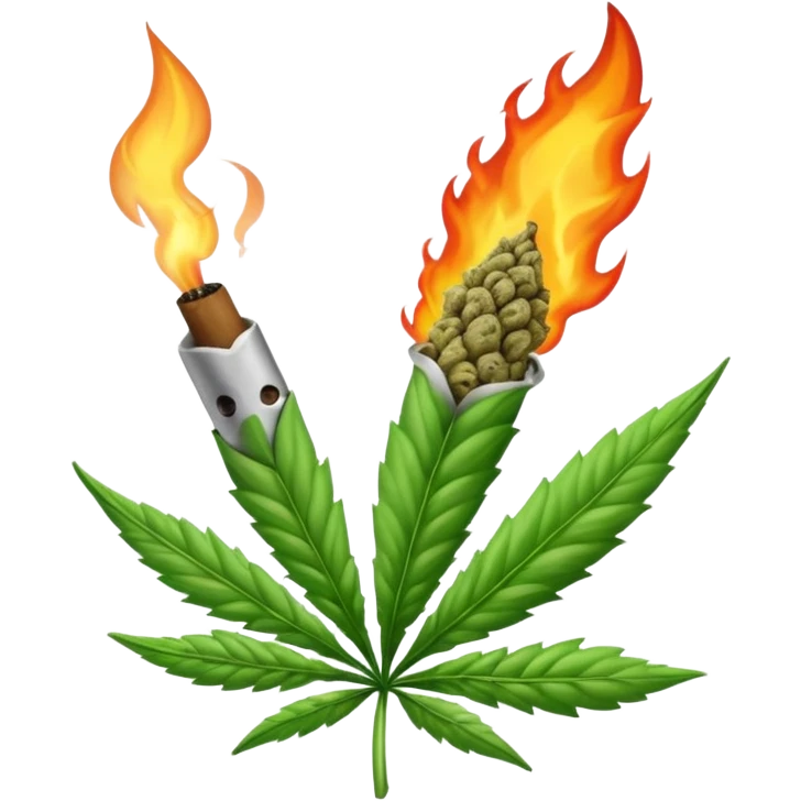 marihuana joint lit emoji