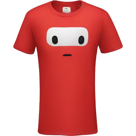 tshirt in red emoji