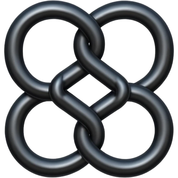 Emoji, gothic chain link shaped as number 8, forged from matte black steel, thick industrial form, subtle metal texture, no glow, no neon, flat emoji design, centered, transparent background emoji