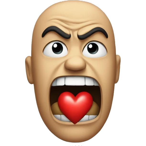 Angry with a heart  emoji