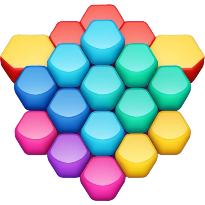 hexagonal grid, lubulbu theme emoji