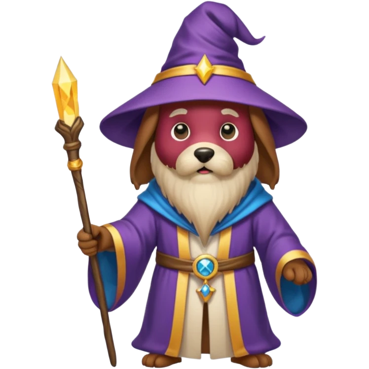 Dog wizard emoji