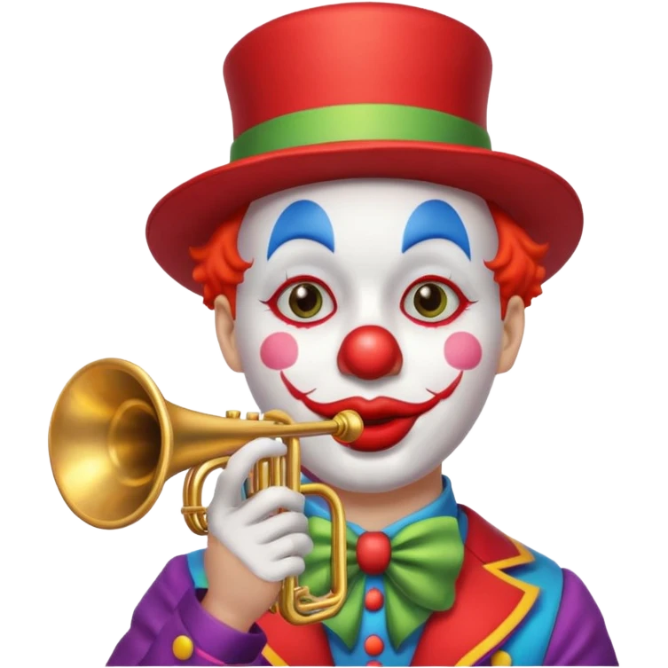  Clown with trumpet emoji