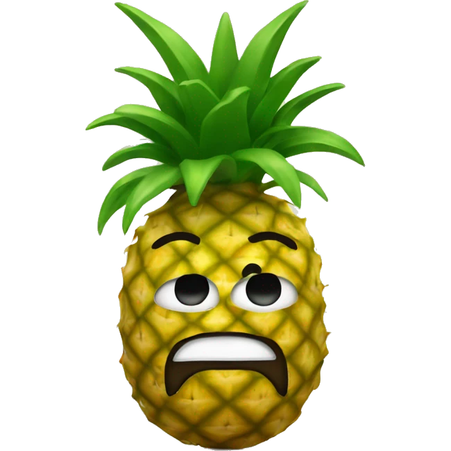 pineapple mixed with apple that has dreads  emoji