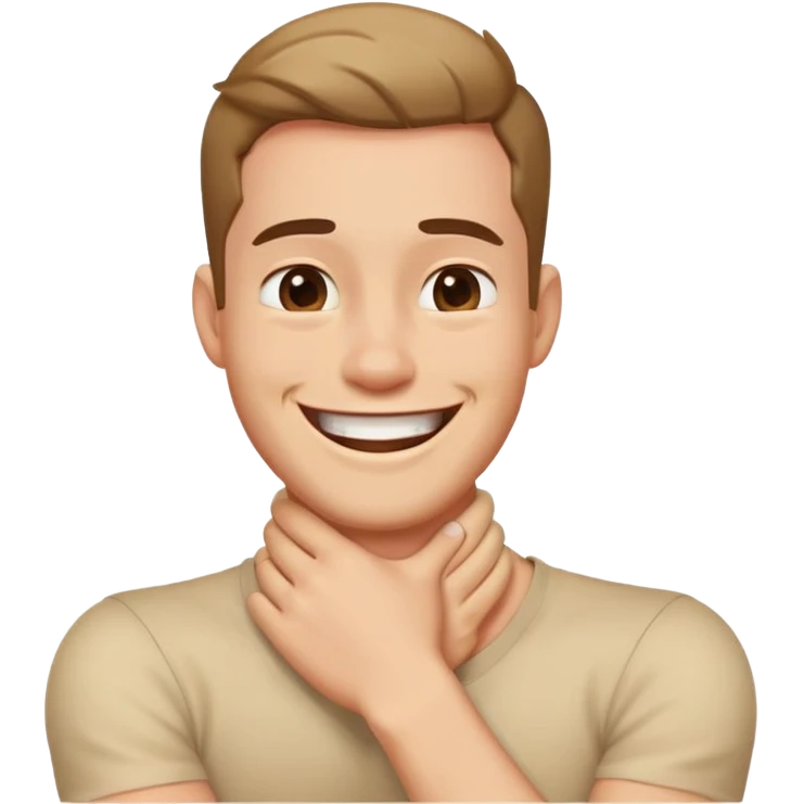 arm crossed holding neck lauging guy emoji