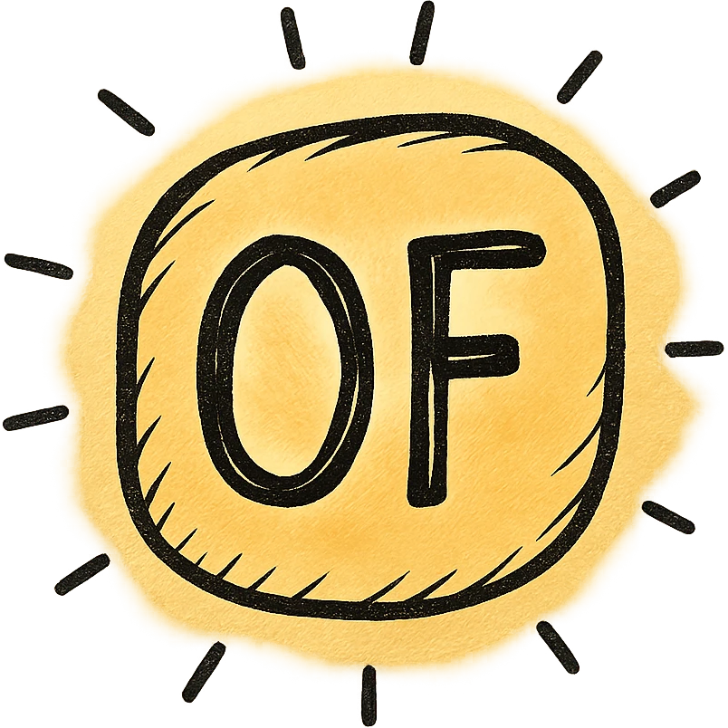 Official direct-operated font with a gold background, glowing effect emoji