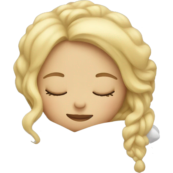 Blonde girl sleeping emoji