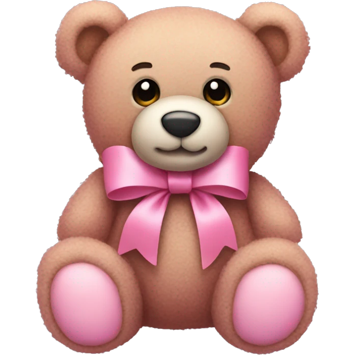 pink bow teddy bear solo emoji