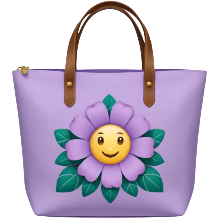 light purple tote bag emoji