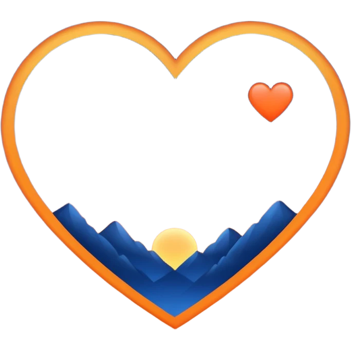 dusk sky heart emoji