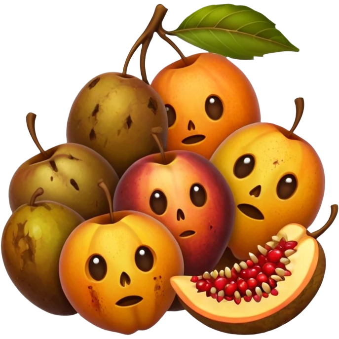 small pile of rotten fruits emoji