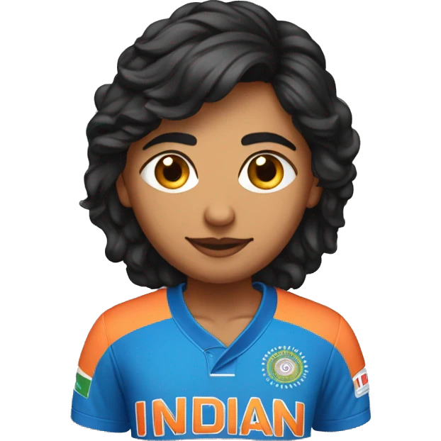 Veda Krishnamurthy in Indian jersey emoji