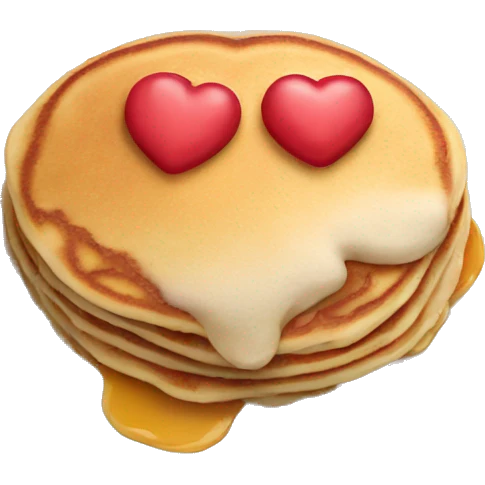 fluffy heart pancakes  emoji