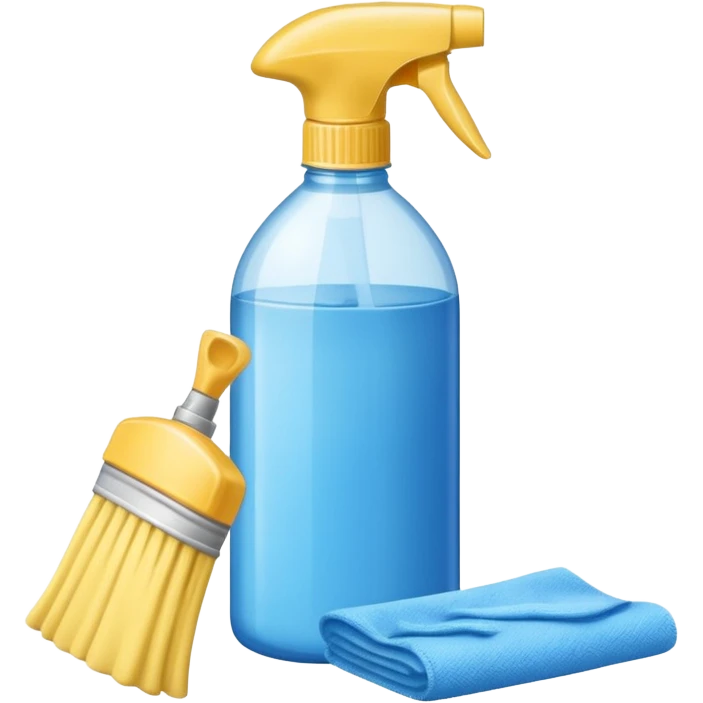 cleaning product and rag emoji