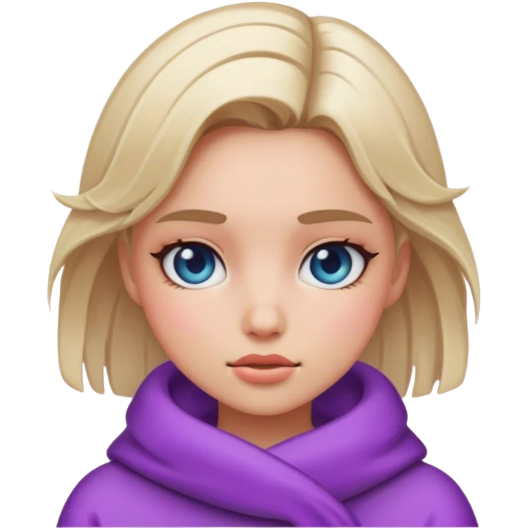 Cold-girl blonde emoji