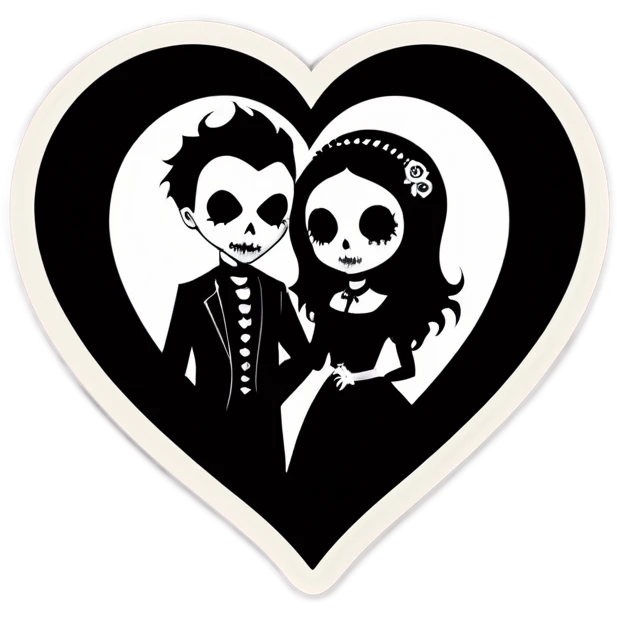 Goth love emoji
