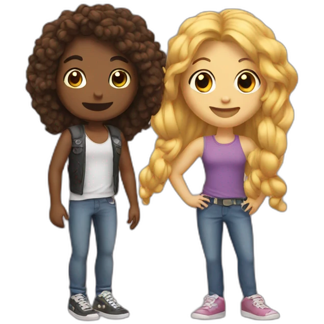 best friends hanging out emoji