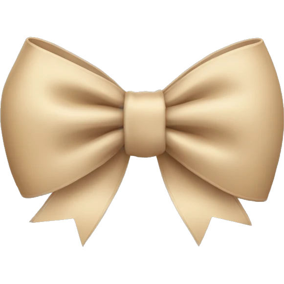 beige bow emoji