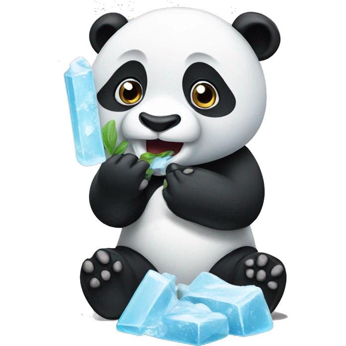 Panda eating ice create  emoji