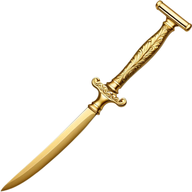 gold straight razor emoji