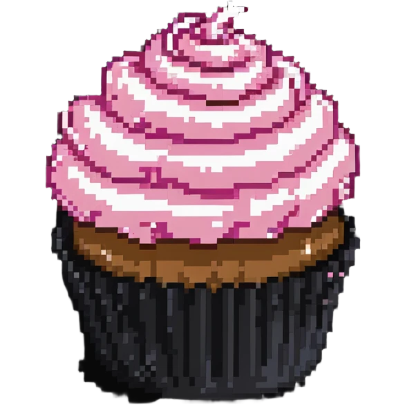 cupcake with swirled pink frosting emoji