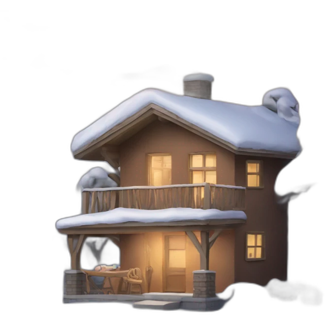 Homme sur une maison emoji