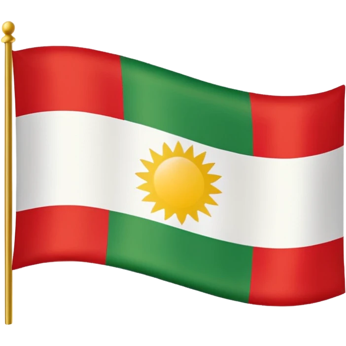 Kurdistan Flagge emoji