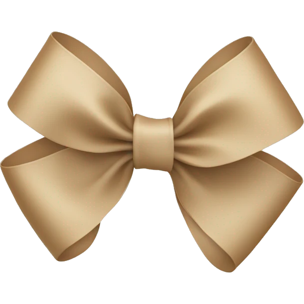 beige ribbon bow emoji