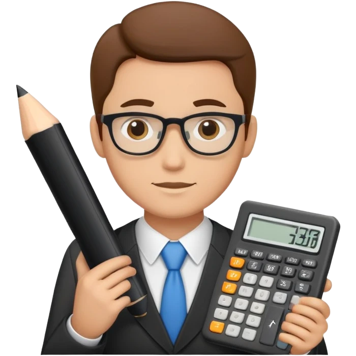 accountant with calculator and ledger emoji