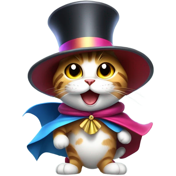 cat doing magic emoji