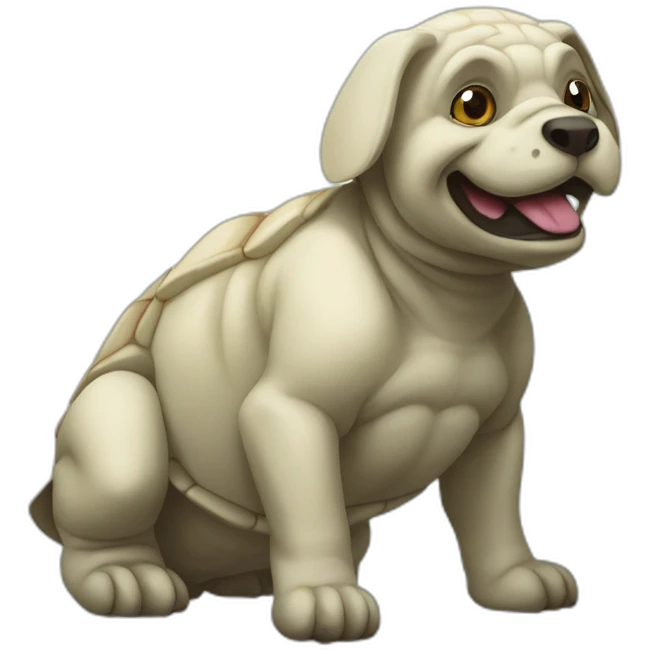 Tortue sur chien emoji