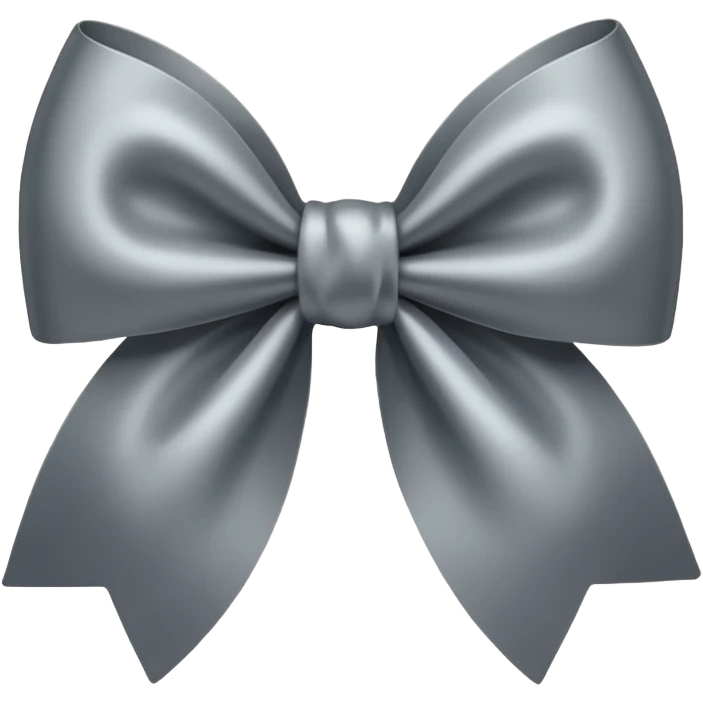 grey satin bow emoji