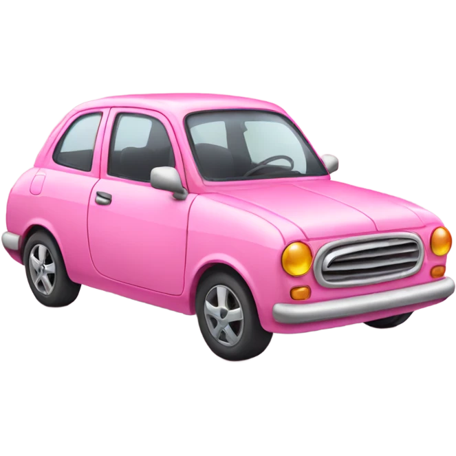 Cute pink car emoji