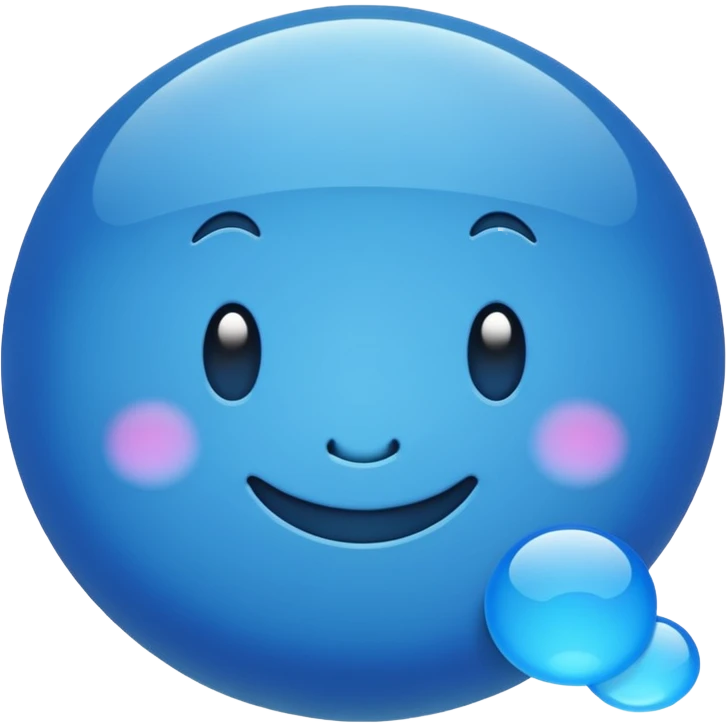 blue chat bubble emoji