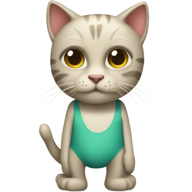 Kitty wearing bathing suit emoji
