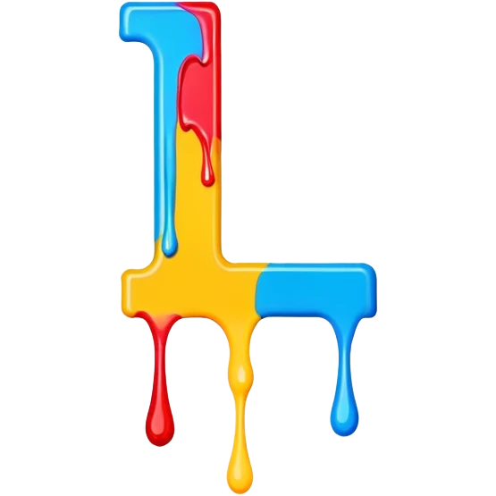 Graffiti The letter L with drippy paint emoji
